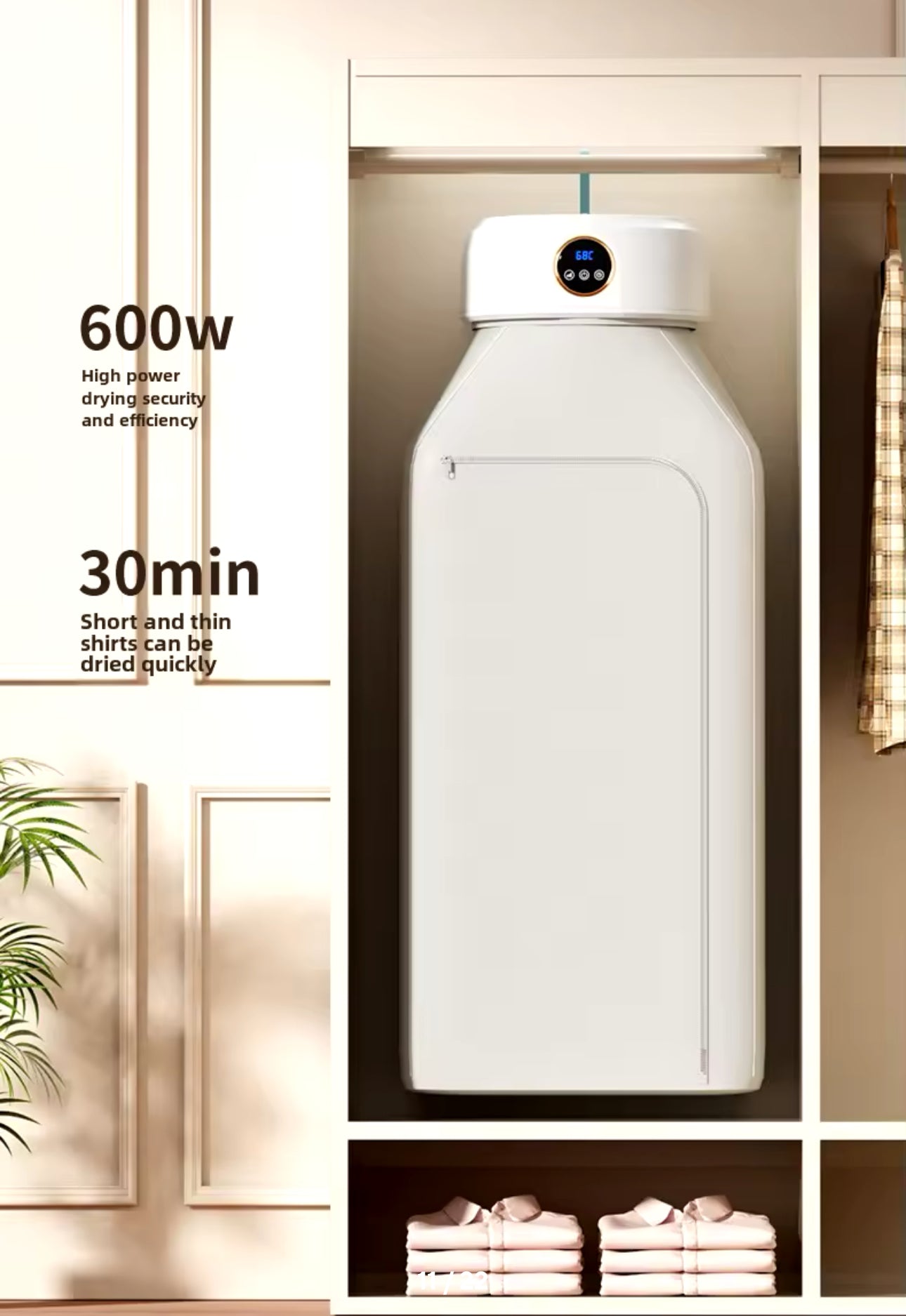 Secador Portátil de Ropa Eléctrico – Compacto y Eficiente